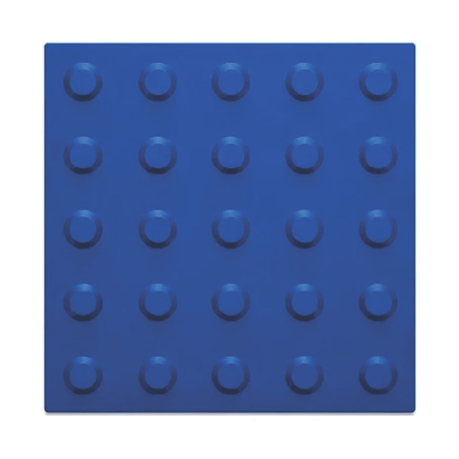 Piso Tátil Alerta Argamassado Azul 250x250x12 TPE