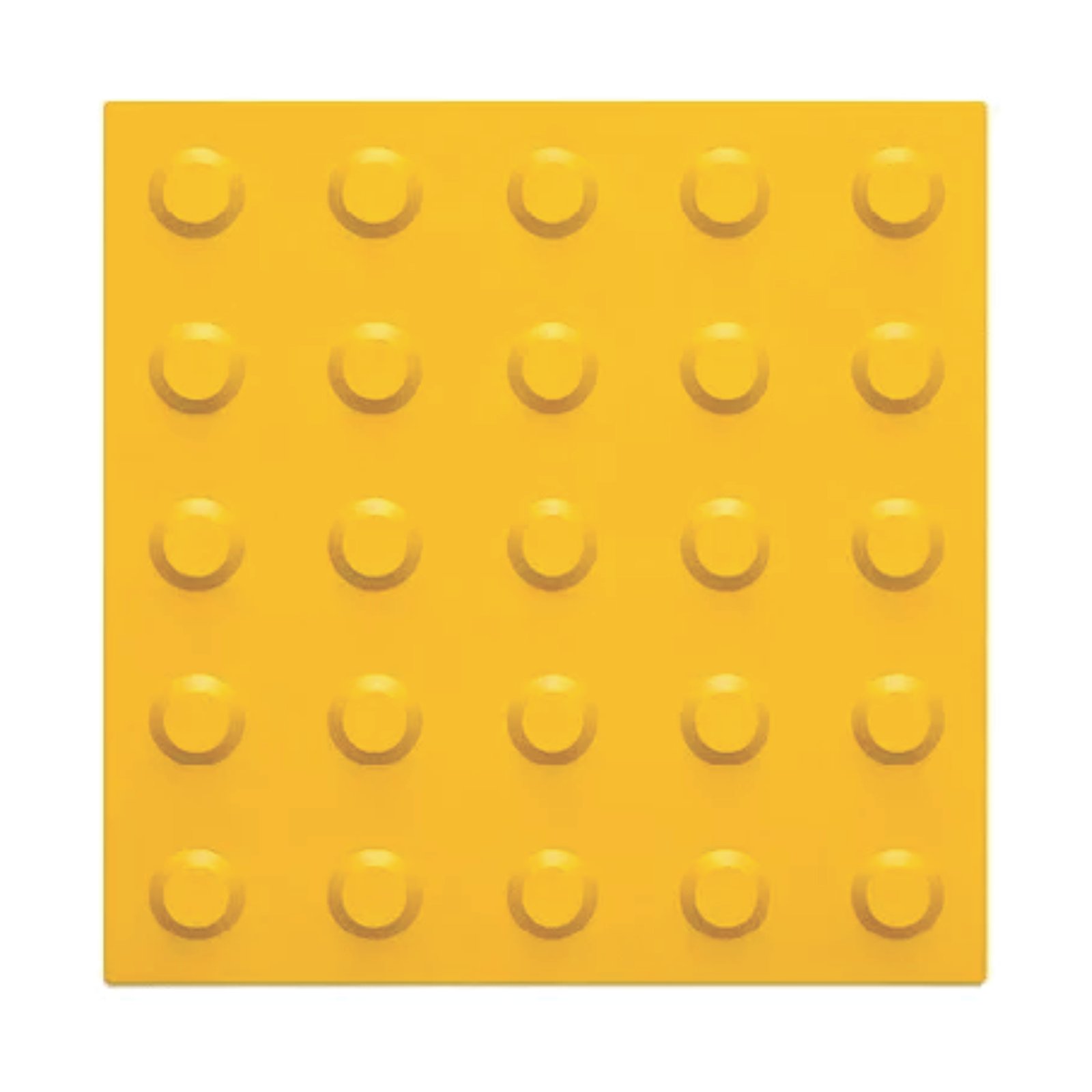 Piso Tátil Alerta Amarelo 250x250x5 TPE
