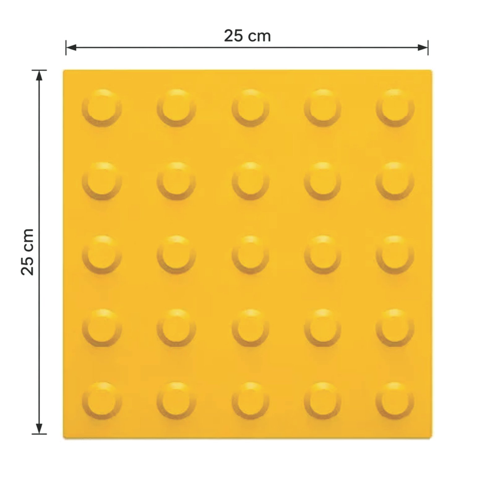 Miniatura 3 de Piso Tátil Alerta Amarelo 250x250x5 TPE
