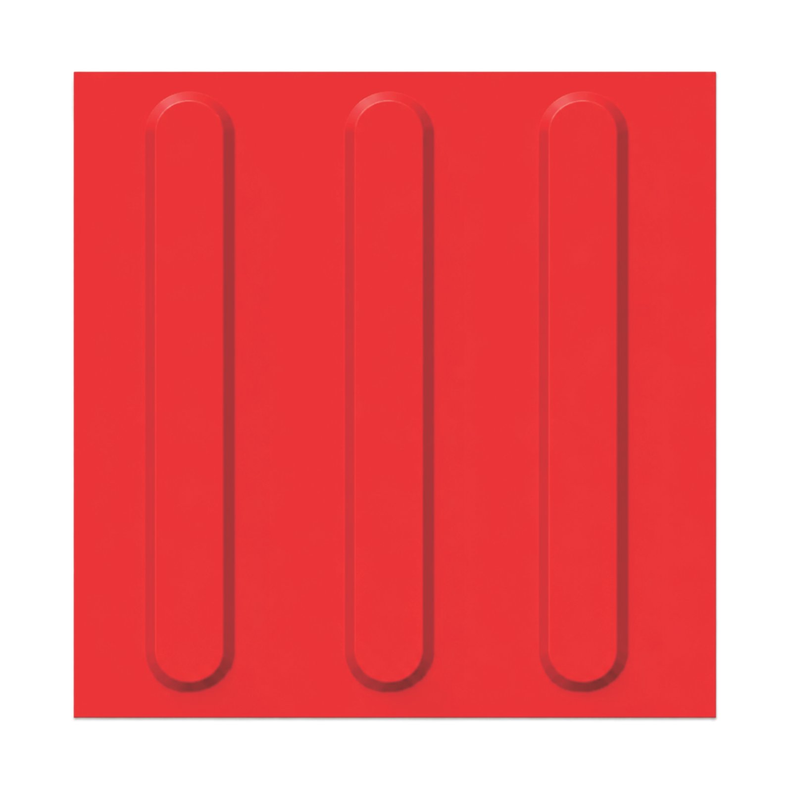 Piso Tátil Direcional Vermelho 250x250x5 TPE