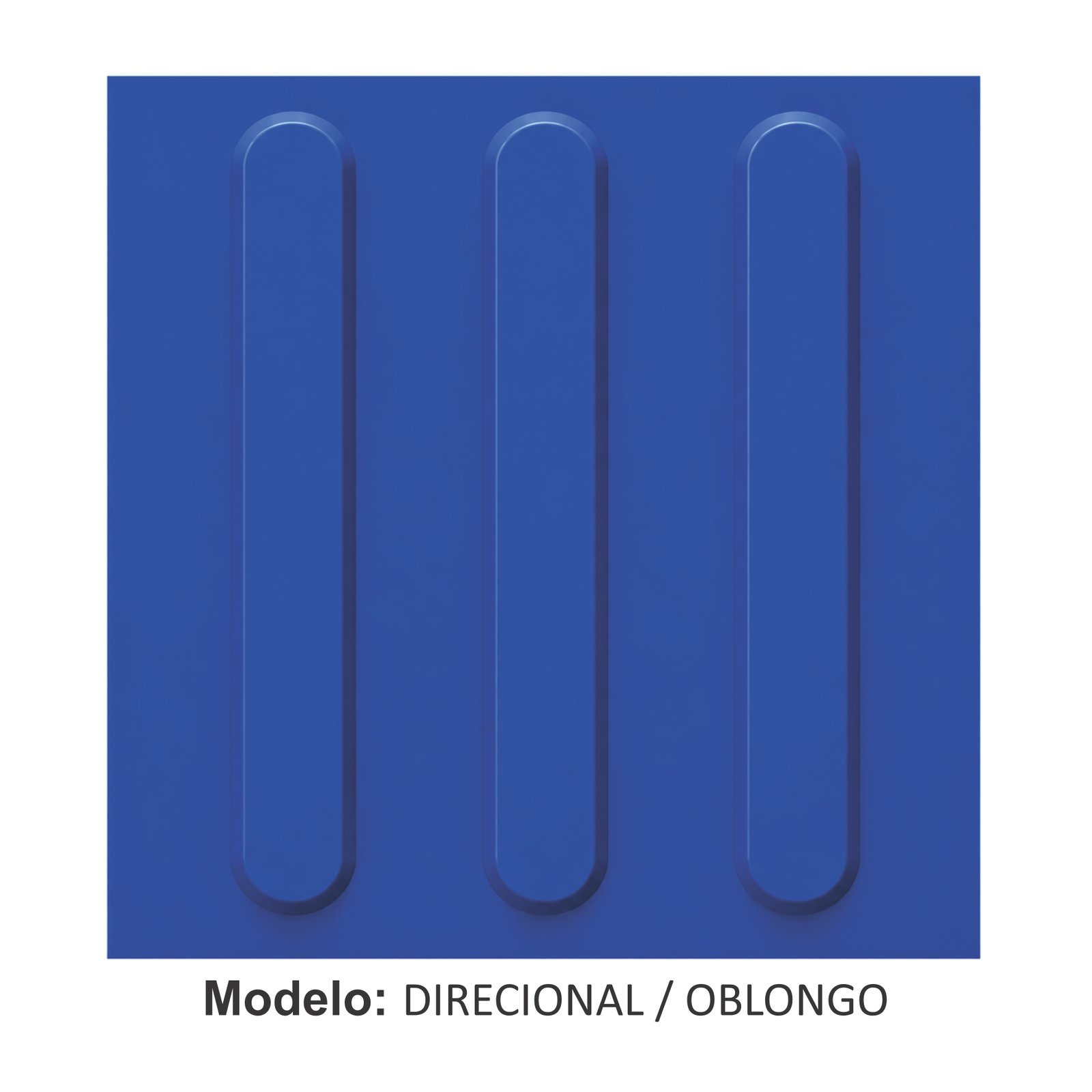Miniatura 4 de Piso Tátil Direcional Argamassado Azul 250x250x12 TPE