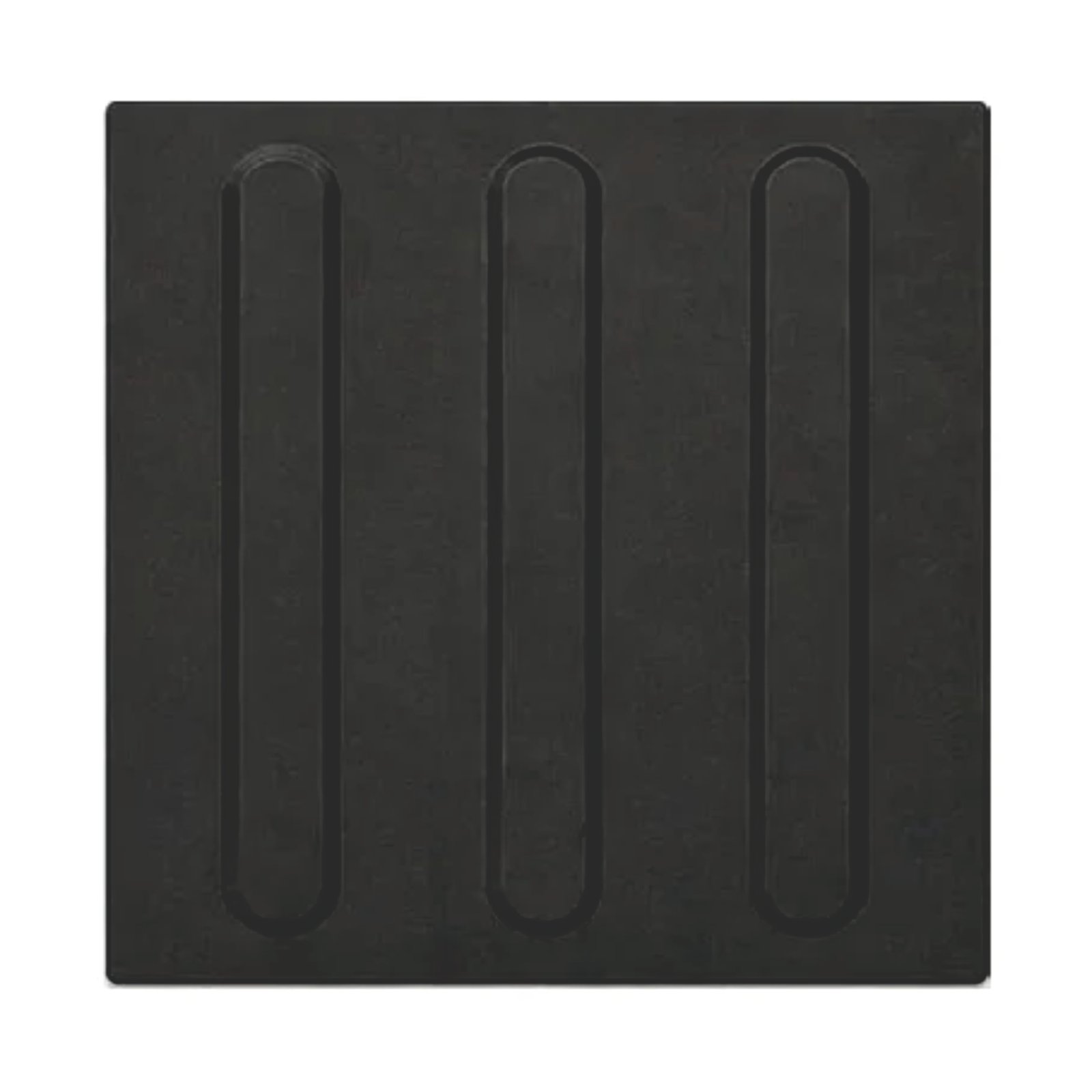 Piso Tátil Direcional Argamassado Preto 250x250x12 TPE