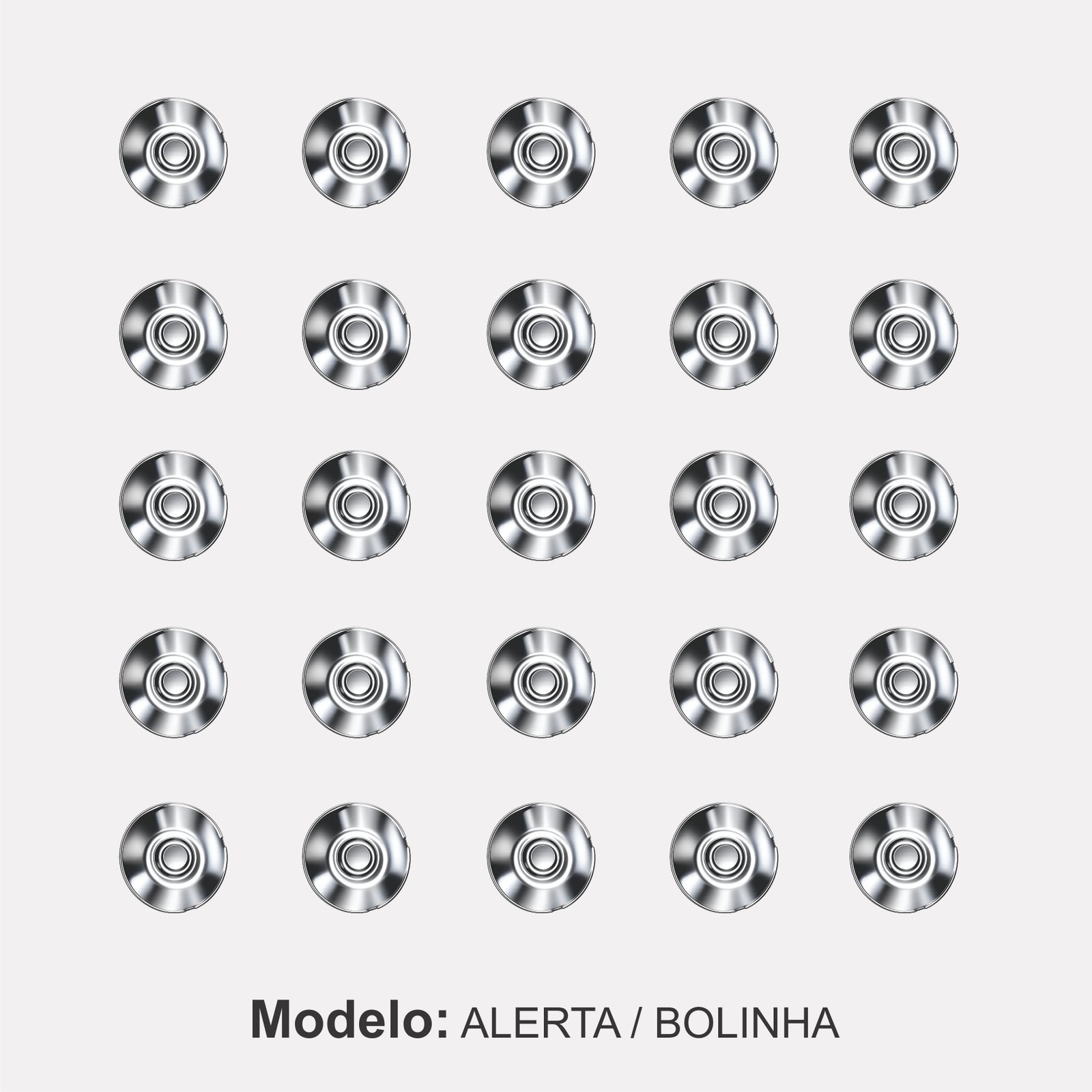Miniatura 7 de Elemento Tátil Alerta 28mm Inox Frisado Adesivado