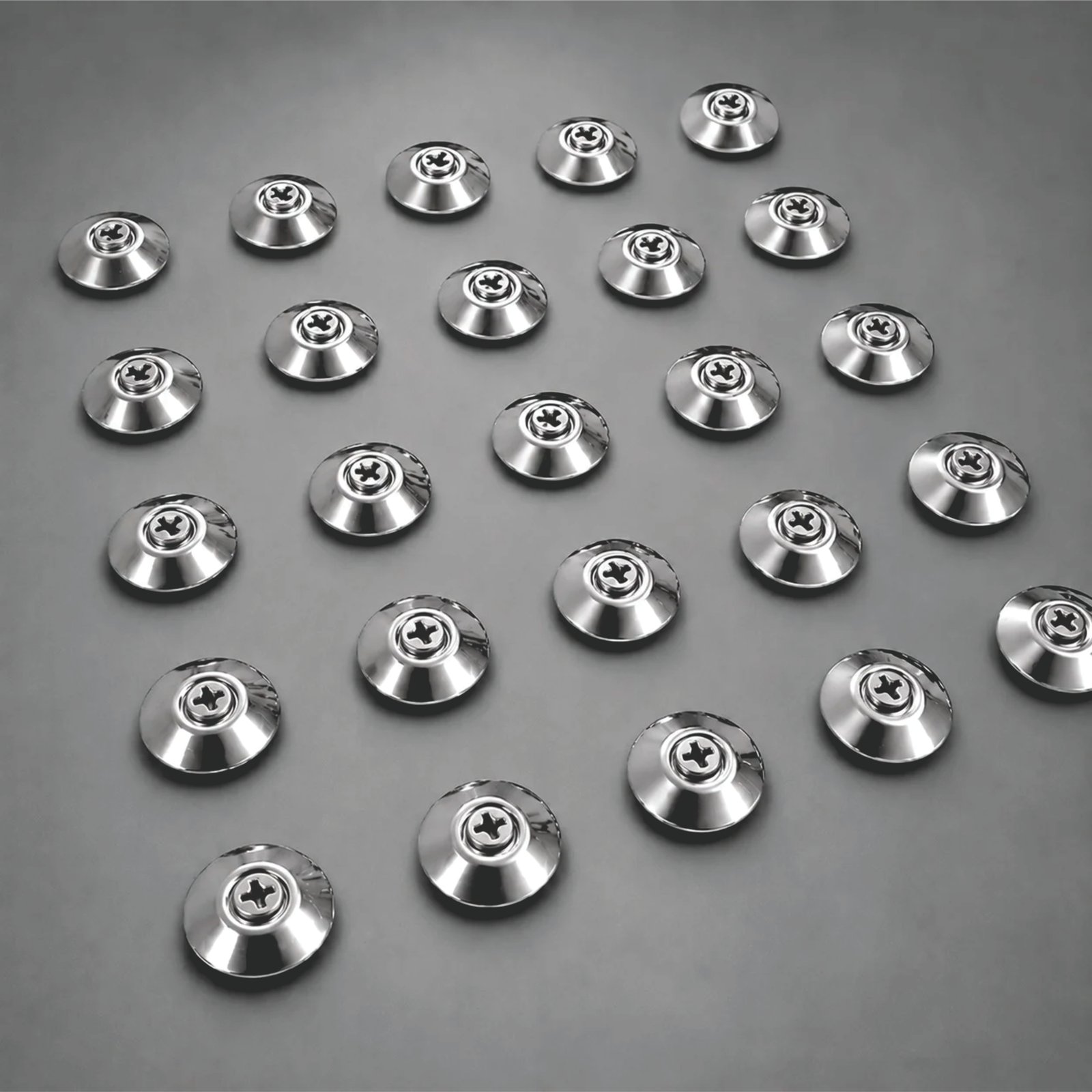 Elemento Tátil Alerta 28mm Inox Frisado Parafusado