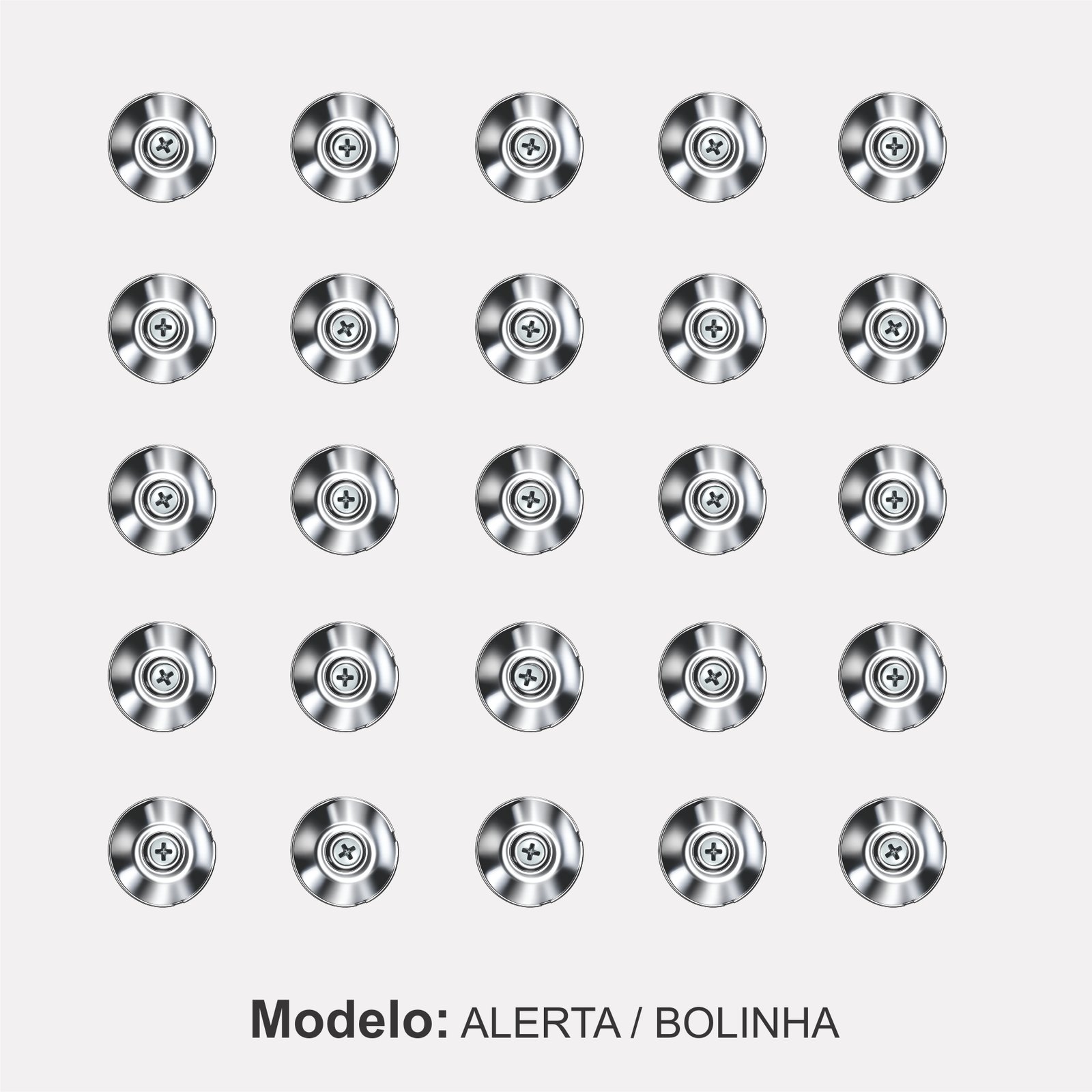 Miniatura 7 de Elemento Tátil Alerta 28mm Inox Frisado Parafusado