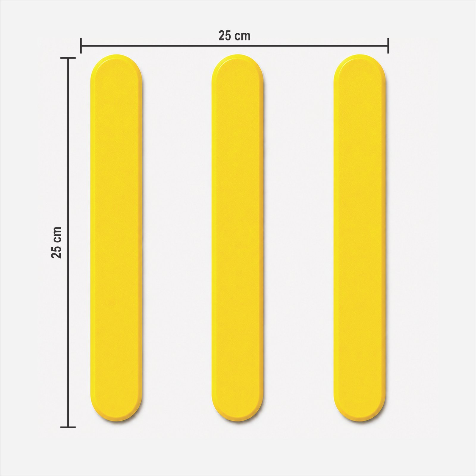 Miniatura 3 de Elemento Tátil Direcional 235mm Colorido Amarelo Adesivado