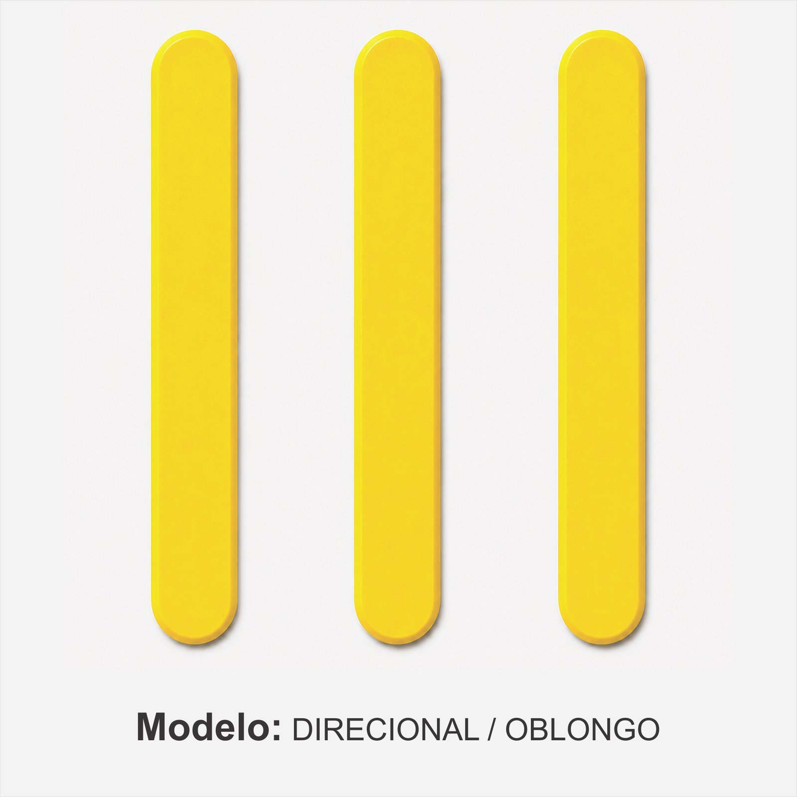Miniatura 4 de Elemento Tátil Direcional 235mm Colorido Amarelo Adesivado