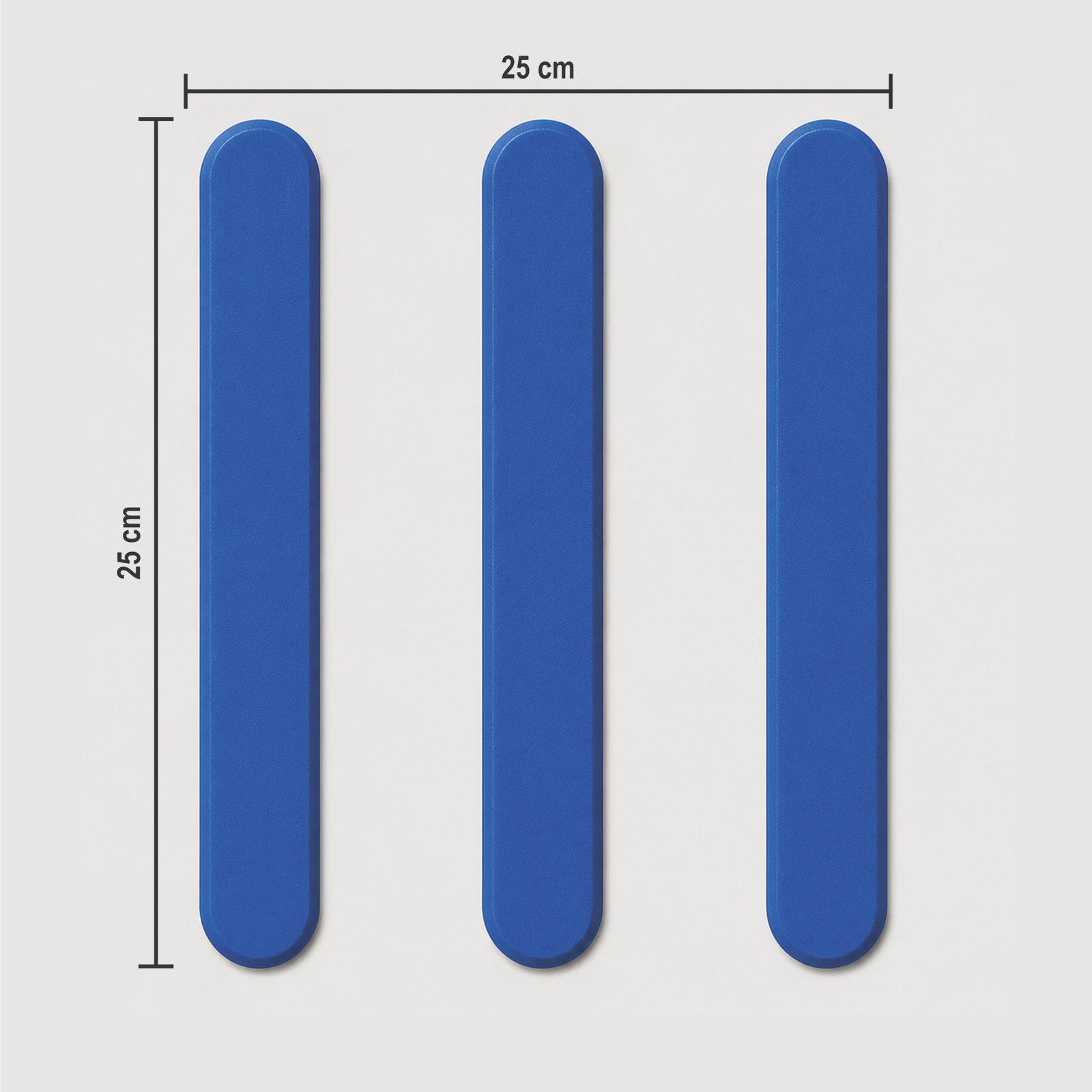 Miniatura 2 de Elemento Tátil Direcional 235mm Colorido Azul Adesivado