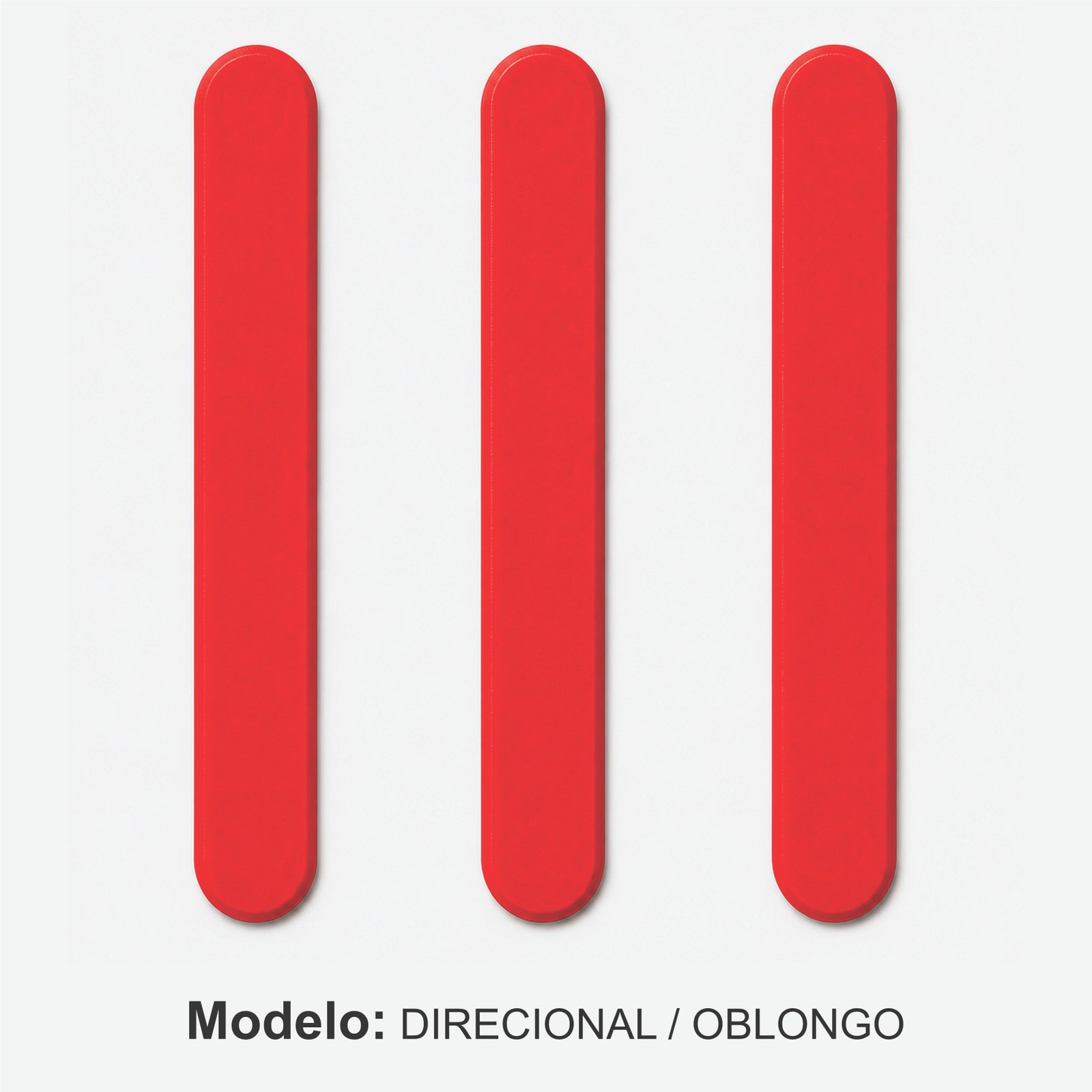 Miniatura 4 de Elemento Tátil Direcional 235mm Colorido Vermelho Adesivado