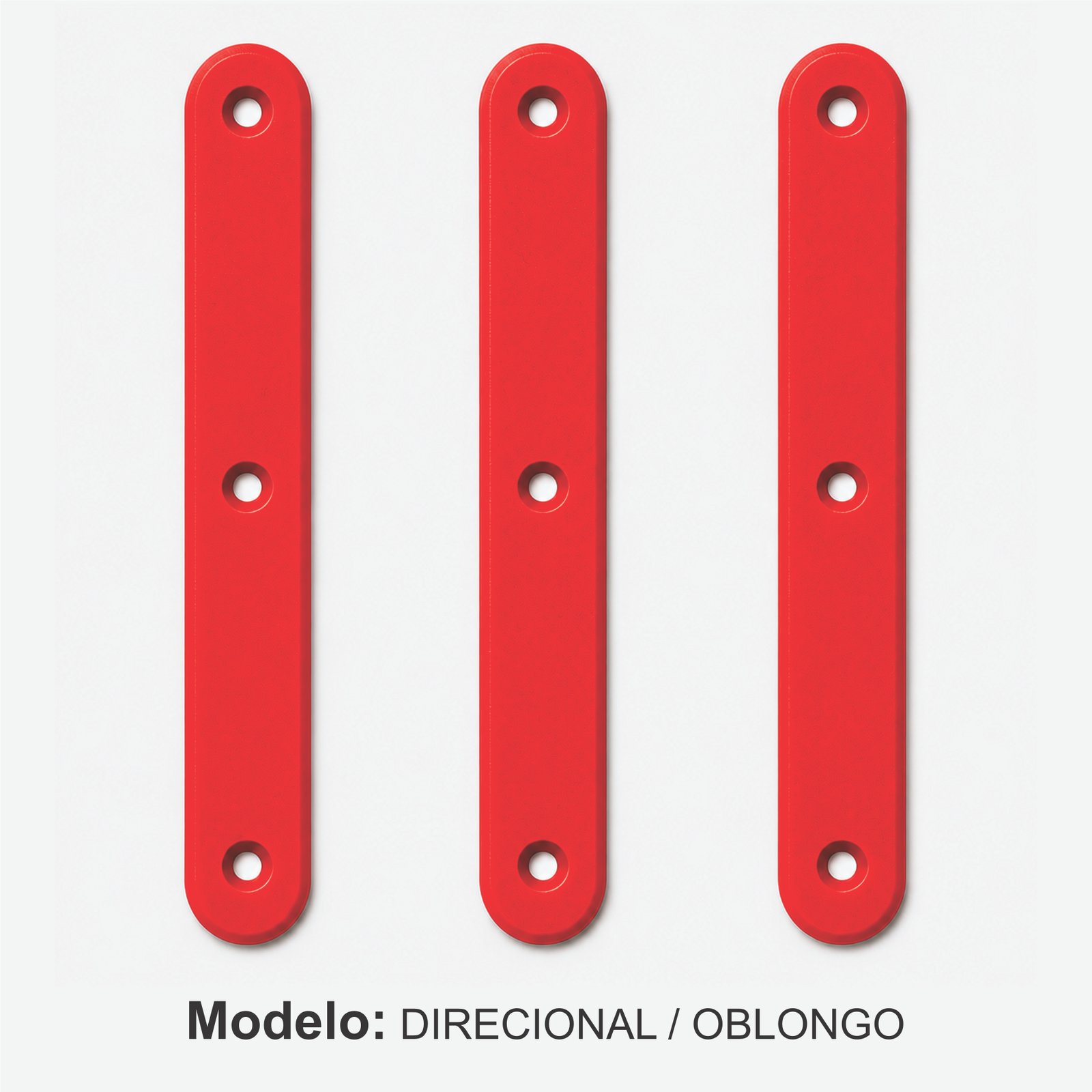 Miniatura 4 de Elemento Tátil Direcional 235mm Colorido Vermelho Parafusado