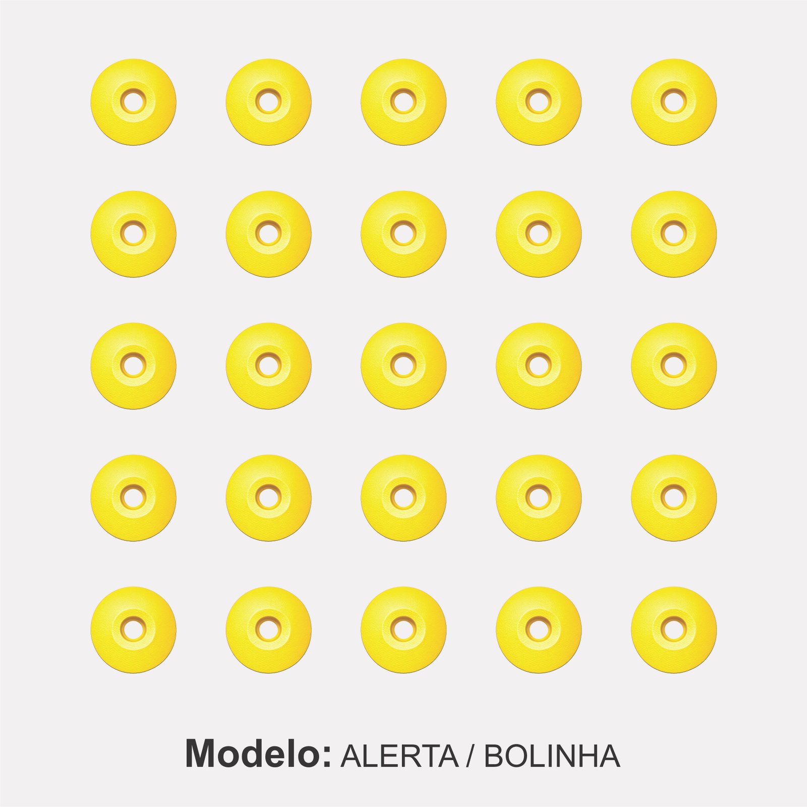 Miniatura 5 de Elemento Tátil Alerta 27mm Colorido Amarelo Parafusado