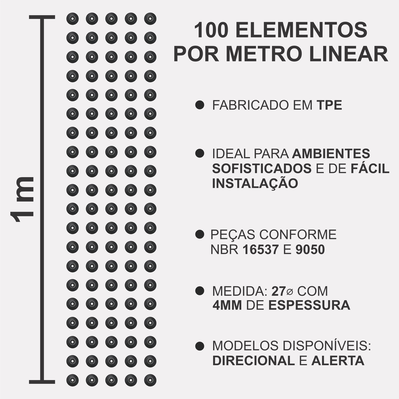 Miniatura 3 de Elemento Tátil Alerta 27mm Colorido Preto Parafusado