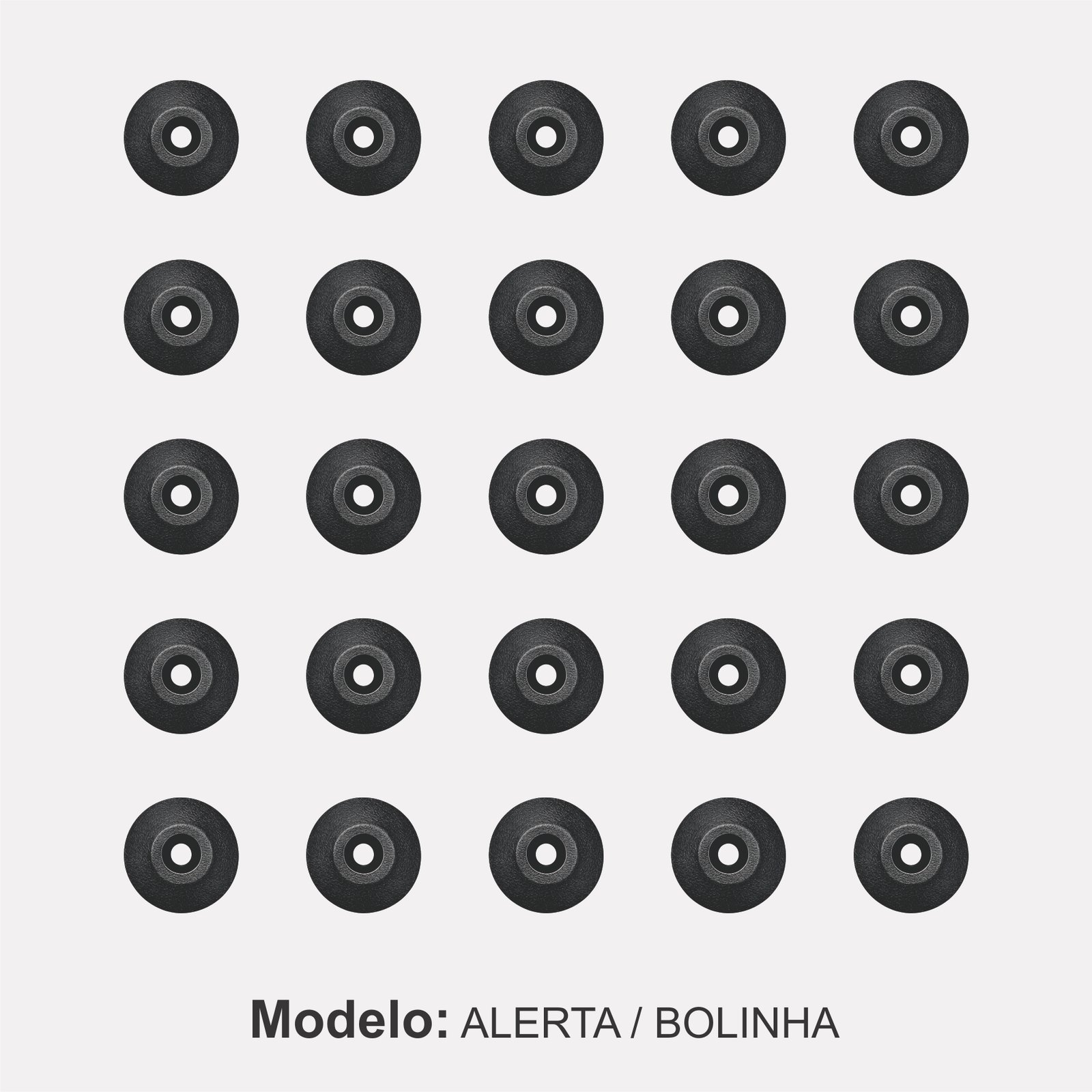 Miniatura 4 de Elemento Tátil Alerta 27mm Colorido Preto Parafusado