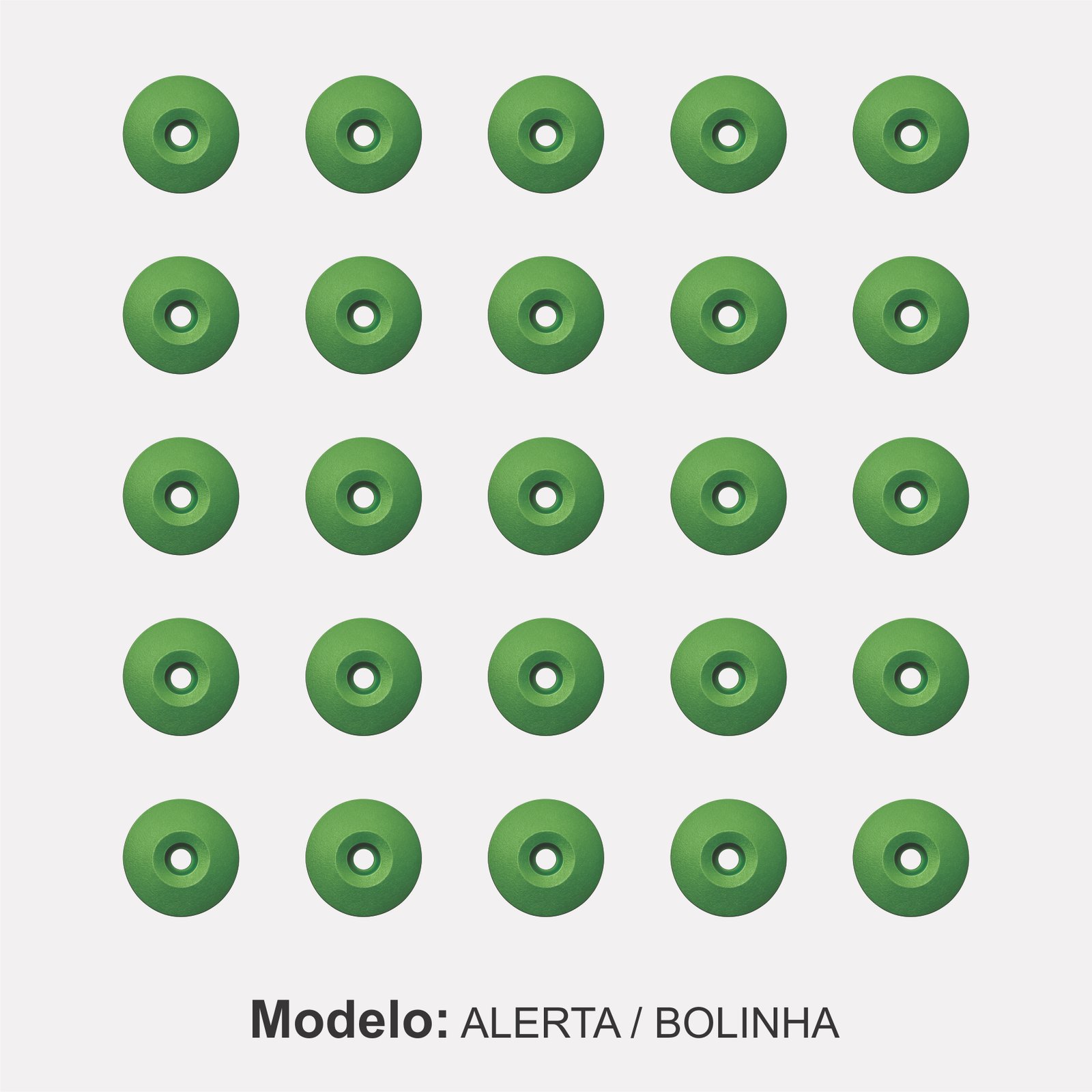 Miniatura 4 de Elemento Tátil Alerta 27mm Colorido Verde Parafusado