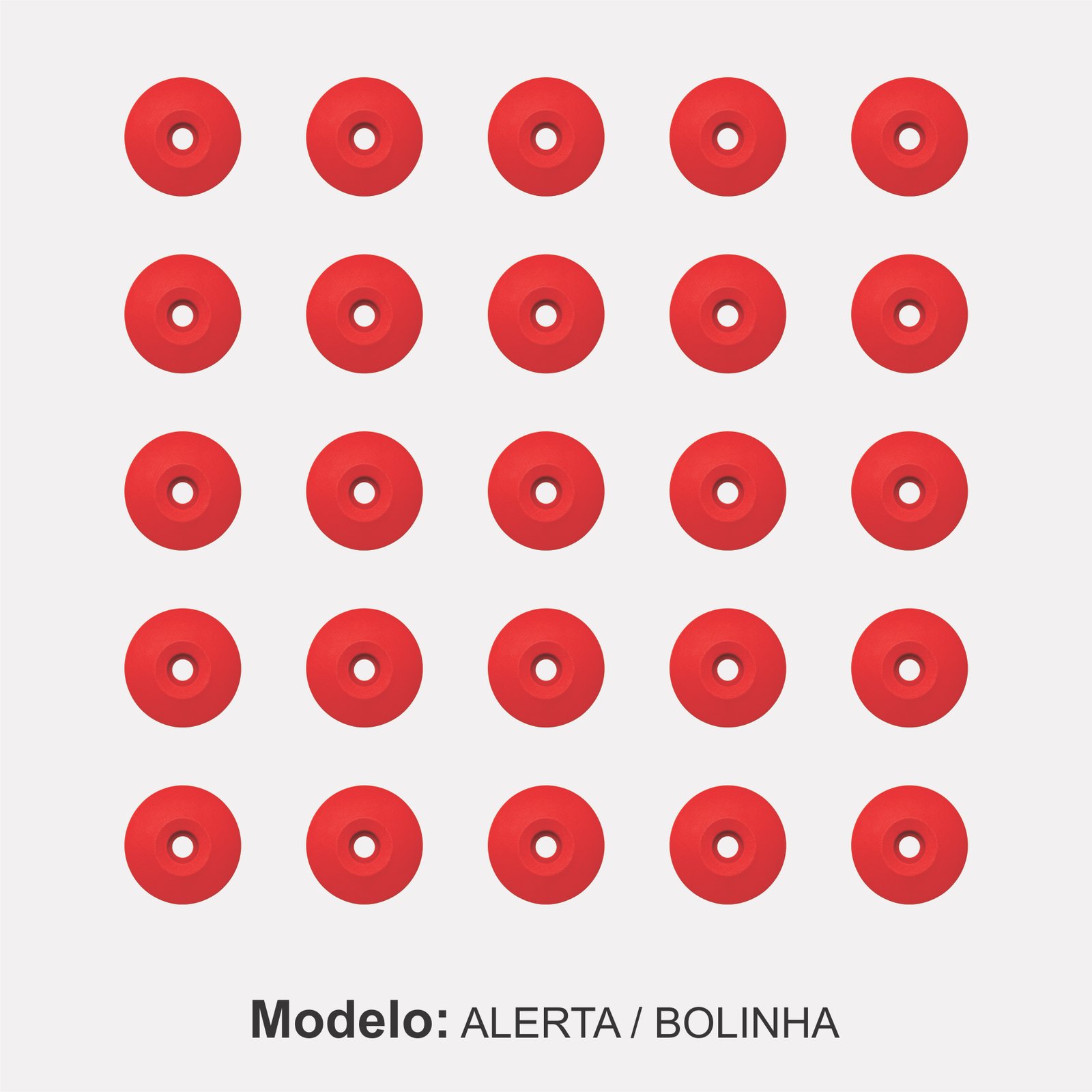 Miniatura 4 de Elemento Tátil Alerta 27mm Colorido Vermelho Parafusado
