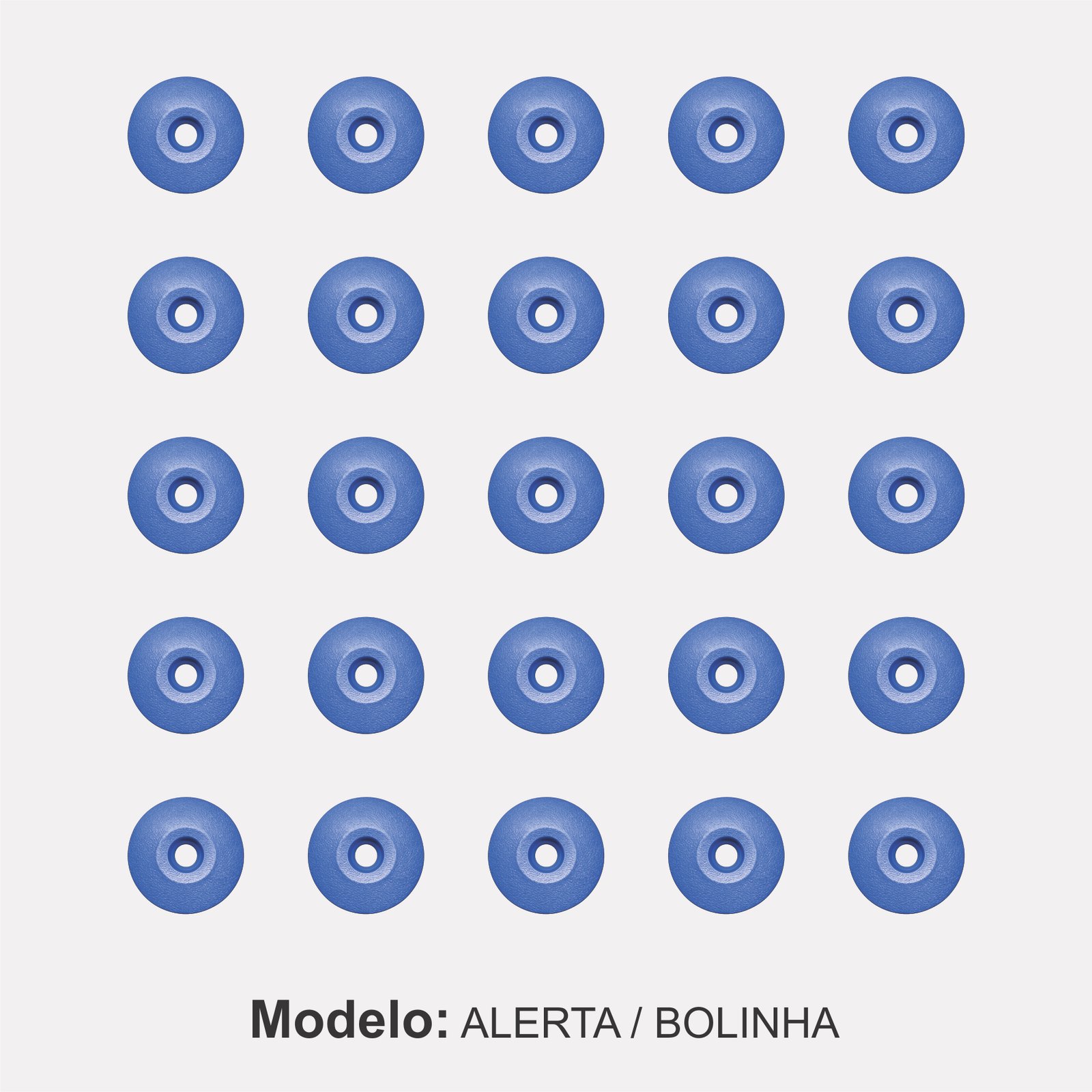 Miniatura 4 de Elemento Tátil Alerta 27mm Colorido Azul Parafusado