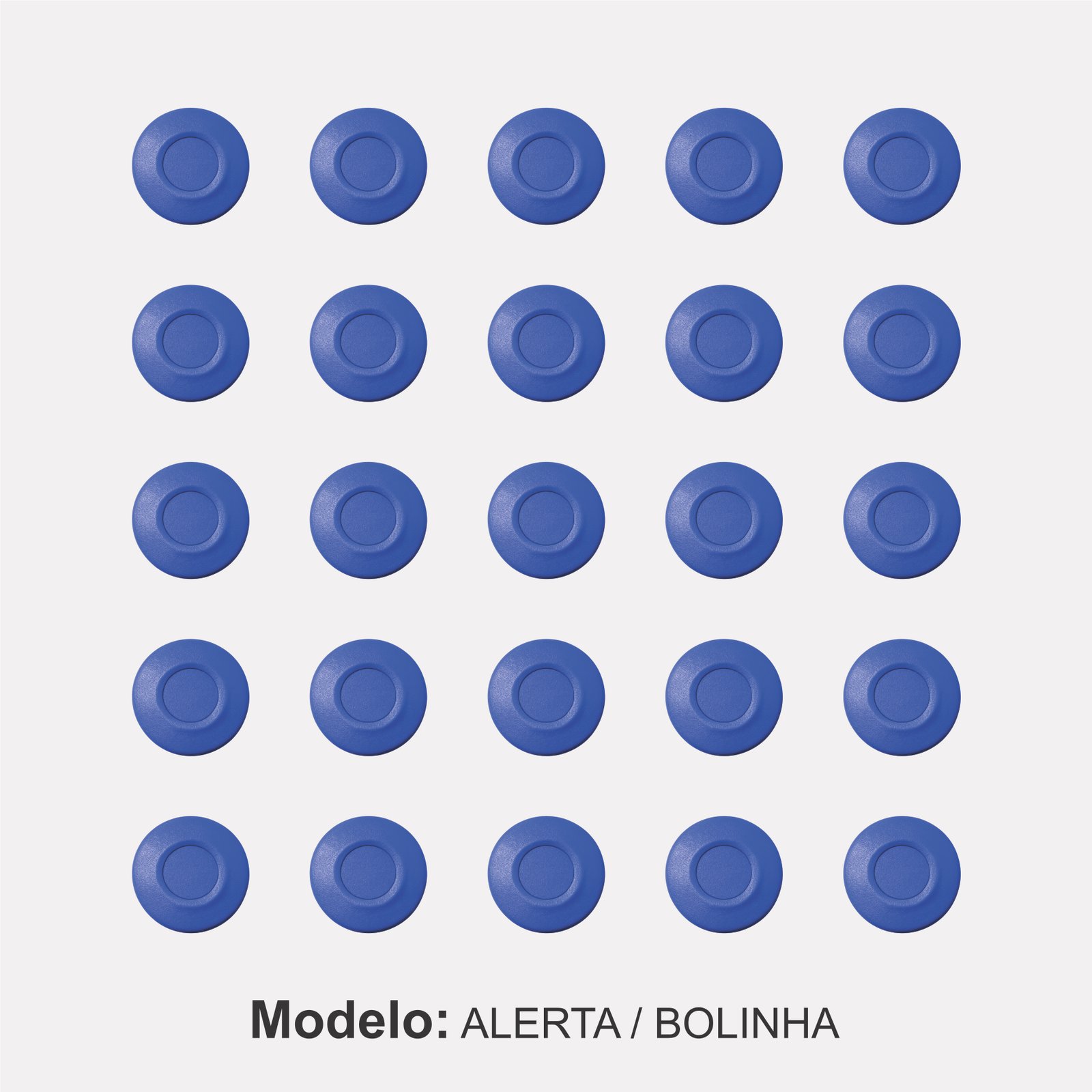 Miniatura 4 de Elemento Tátil Alerta 27mm Colorido Azul Adesivado