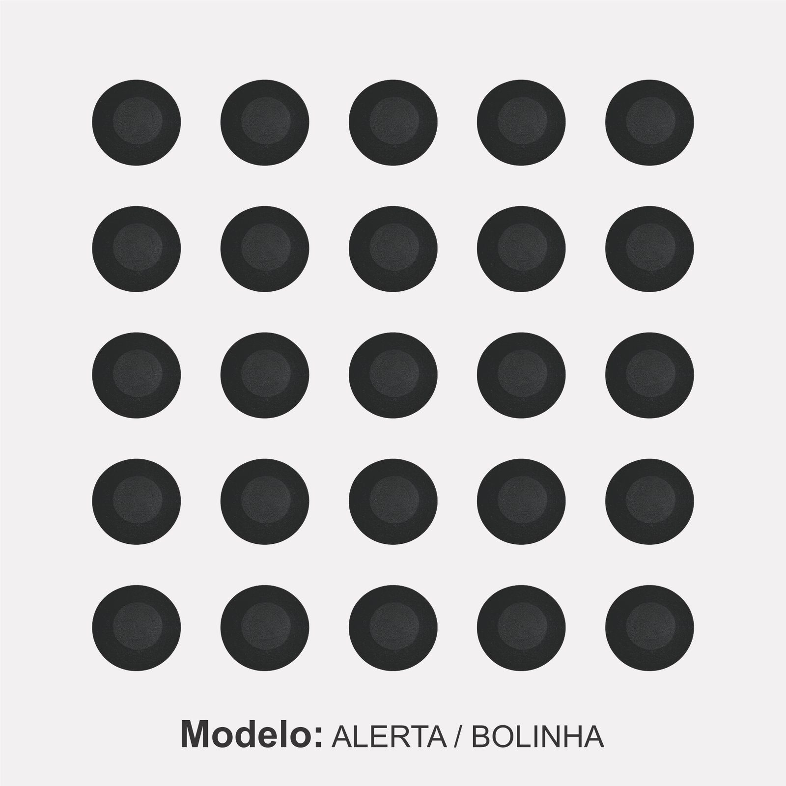 Miniatura 4 de Elemento Tátil Alerta 27mm Colorido Preto Adesivado