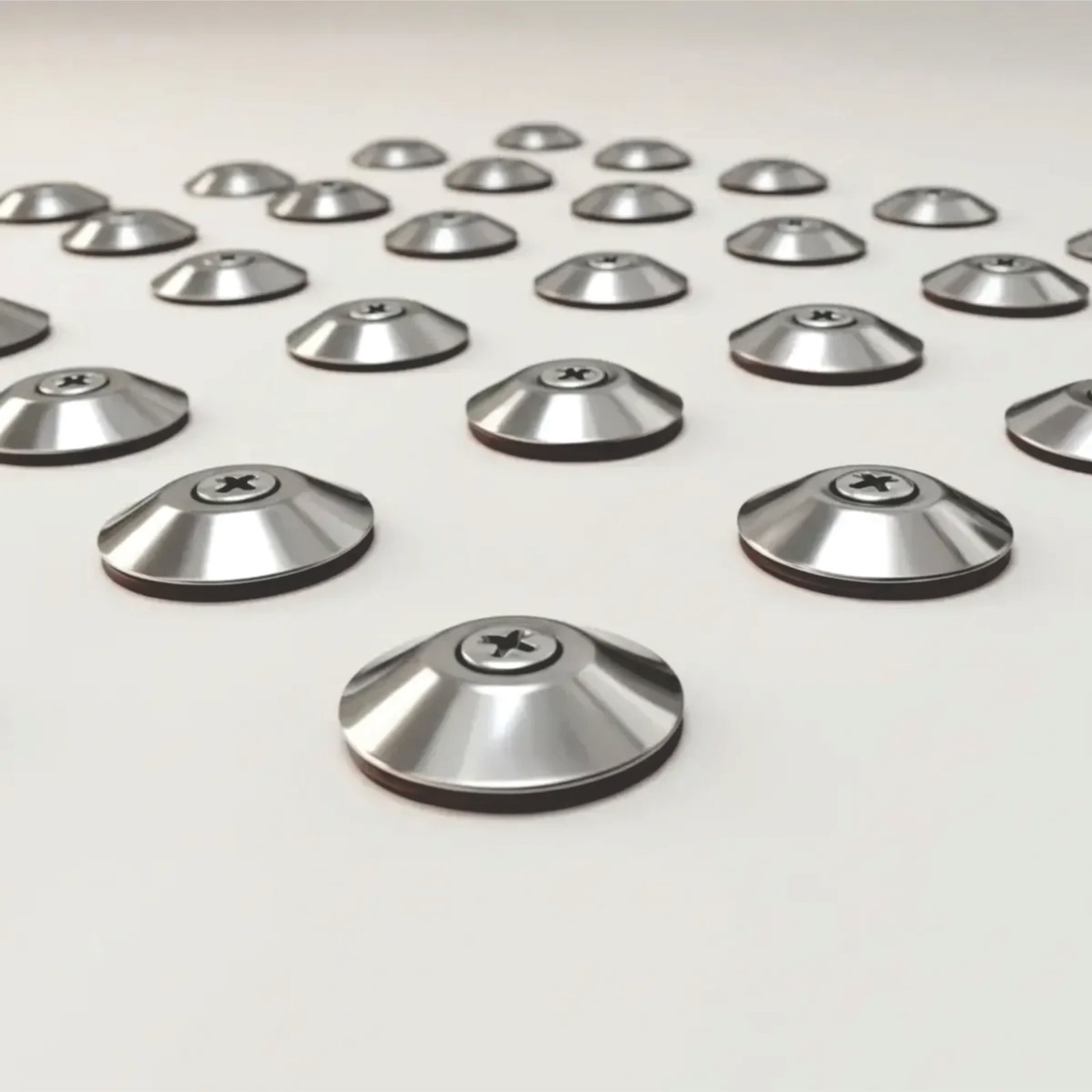 Miniatura 7 de Elemento Tátil Alerta 28mm Inox 304 Liso Parafusado