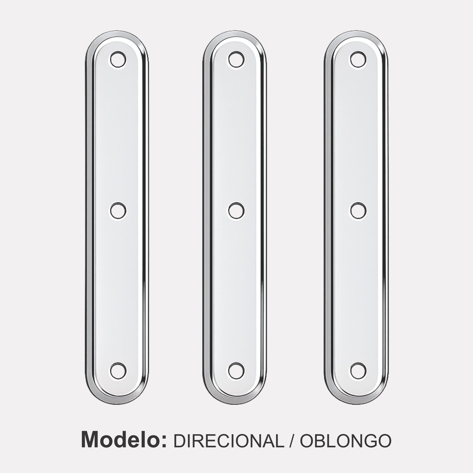 Miniatura 4 de Elemento Tátil Direcional 235mm Inox 304 Liso Parafusado 