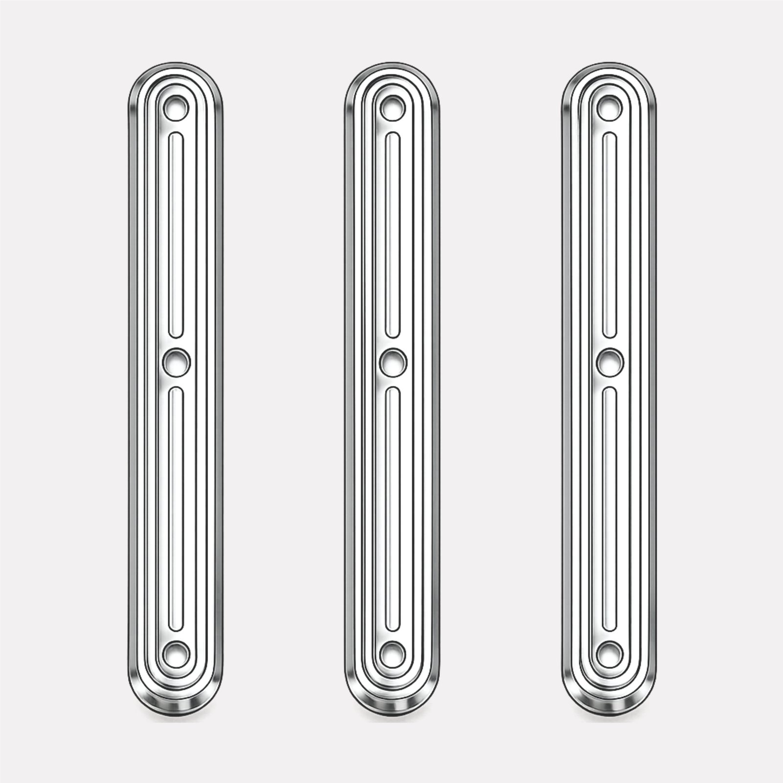 Elemento Tátil Direcional 235mm Inox Frisado Parafusado
