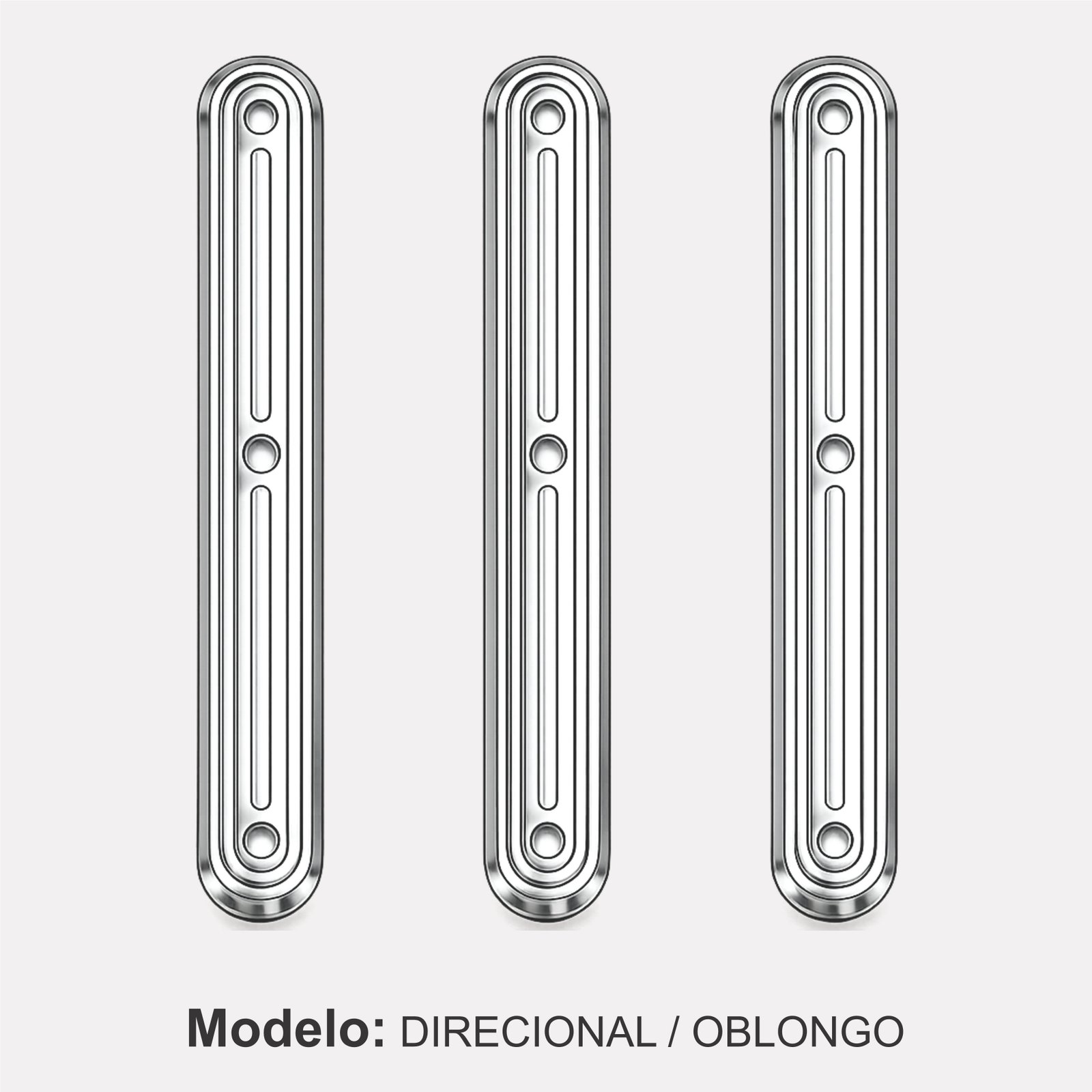 Miniatura 5 de Elemento Tátil Direcional 235mm Inox Frisado Parafusado