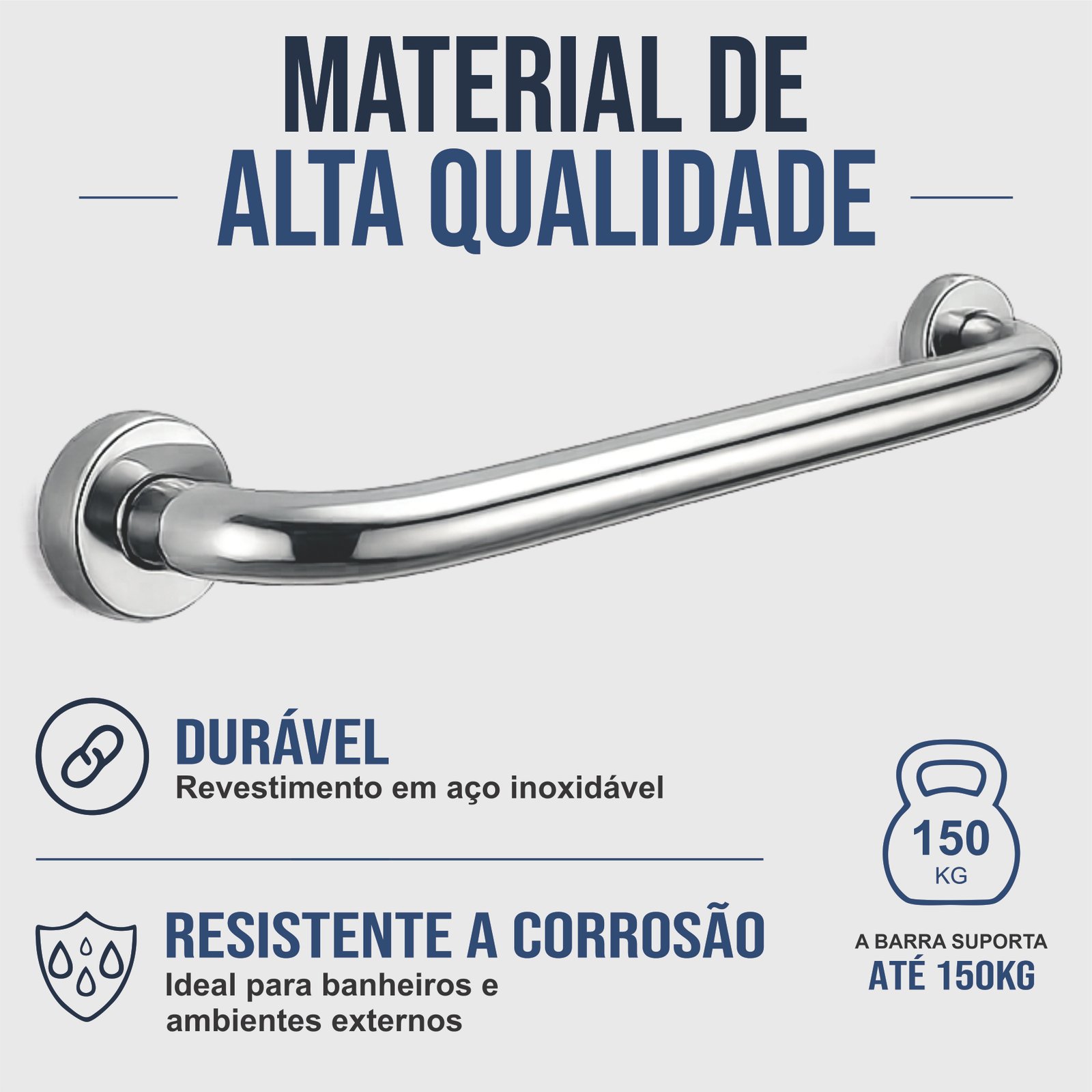 Miniatura 4 de Barra Apoio Reta  30 cm  - INOX 304