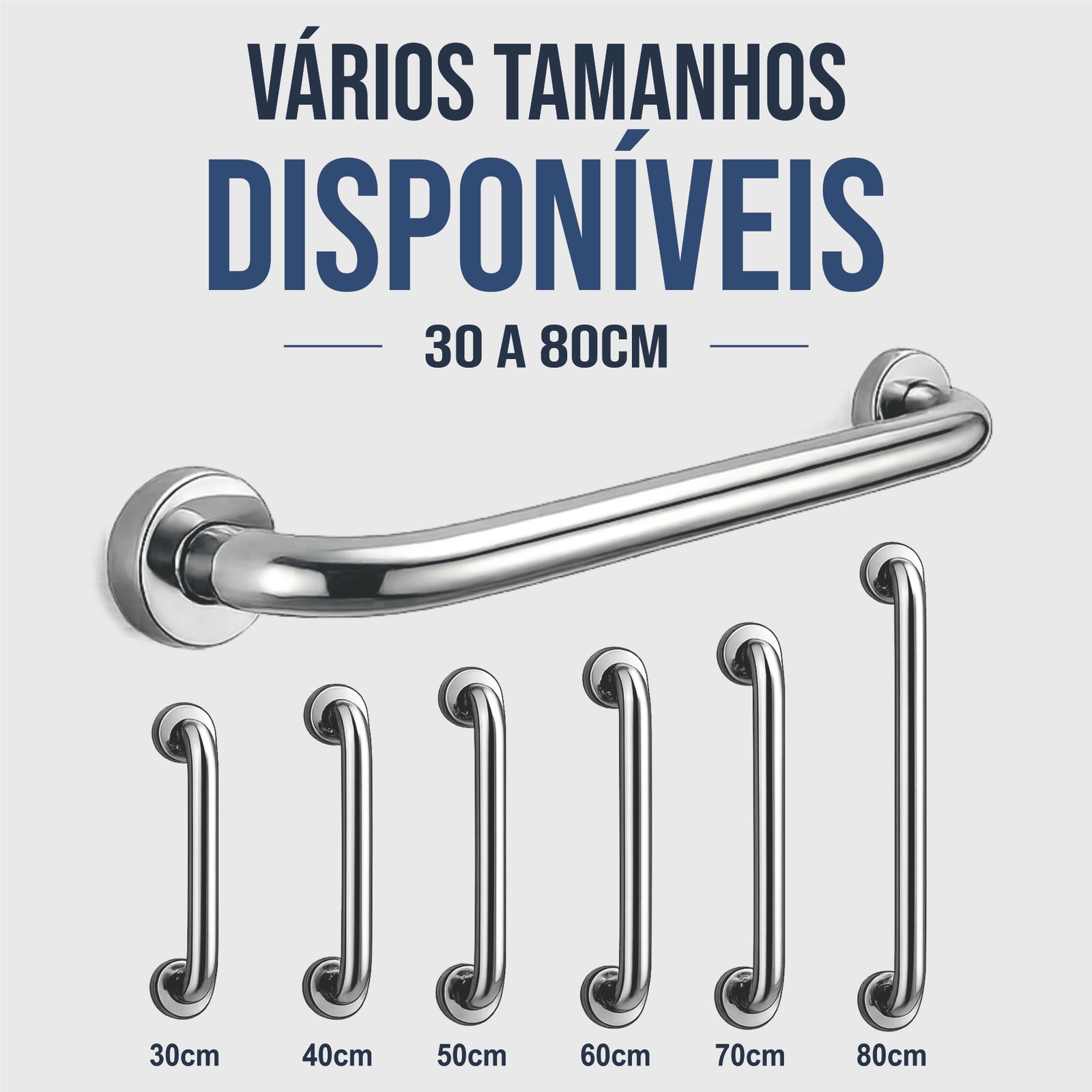 Miniatura 5 de Barra Apoio Reta  30 cm  - INOX 304