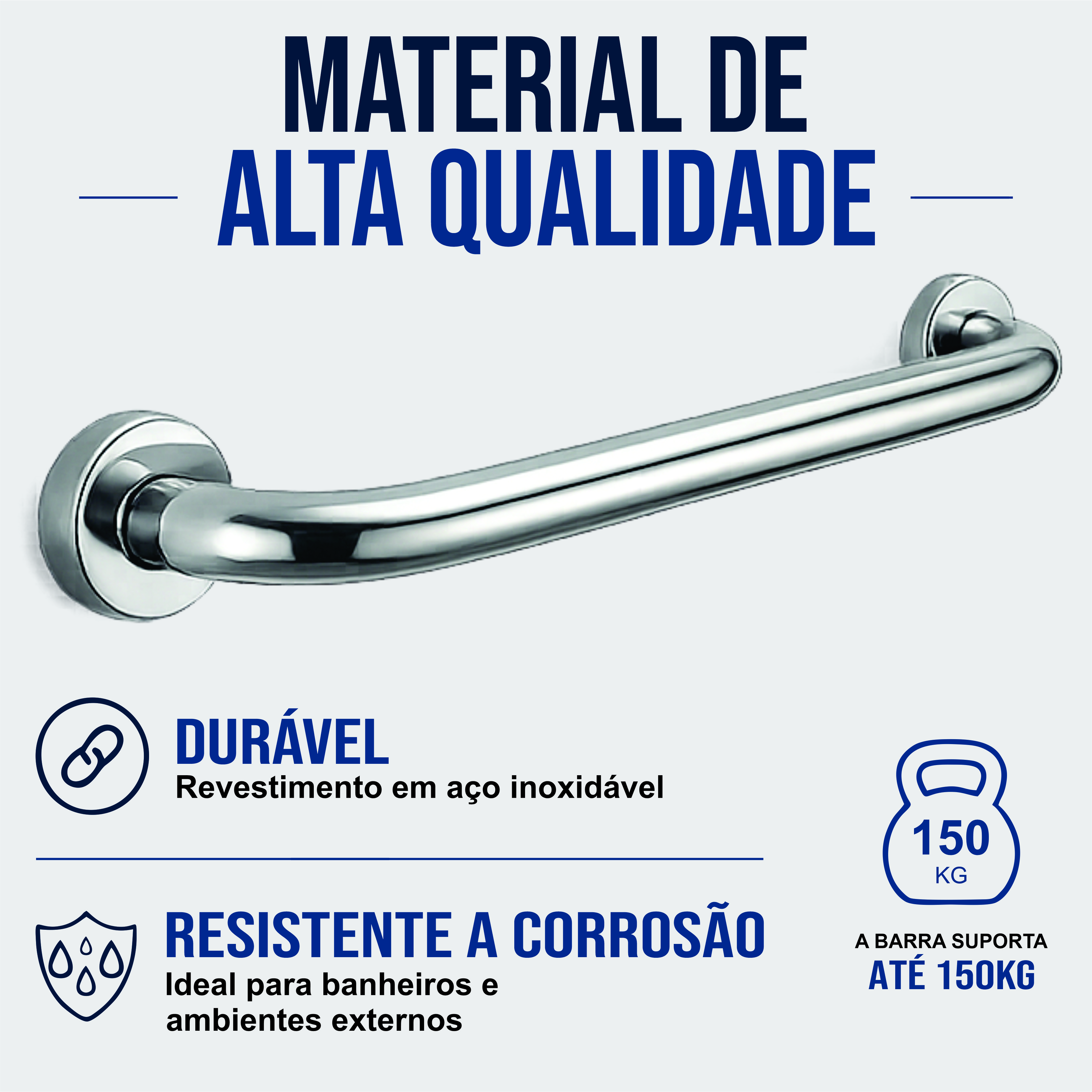 Miniatura 4 de Barra Apoio Reta INOX 40 cm 