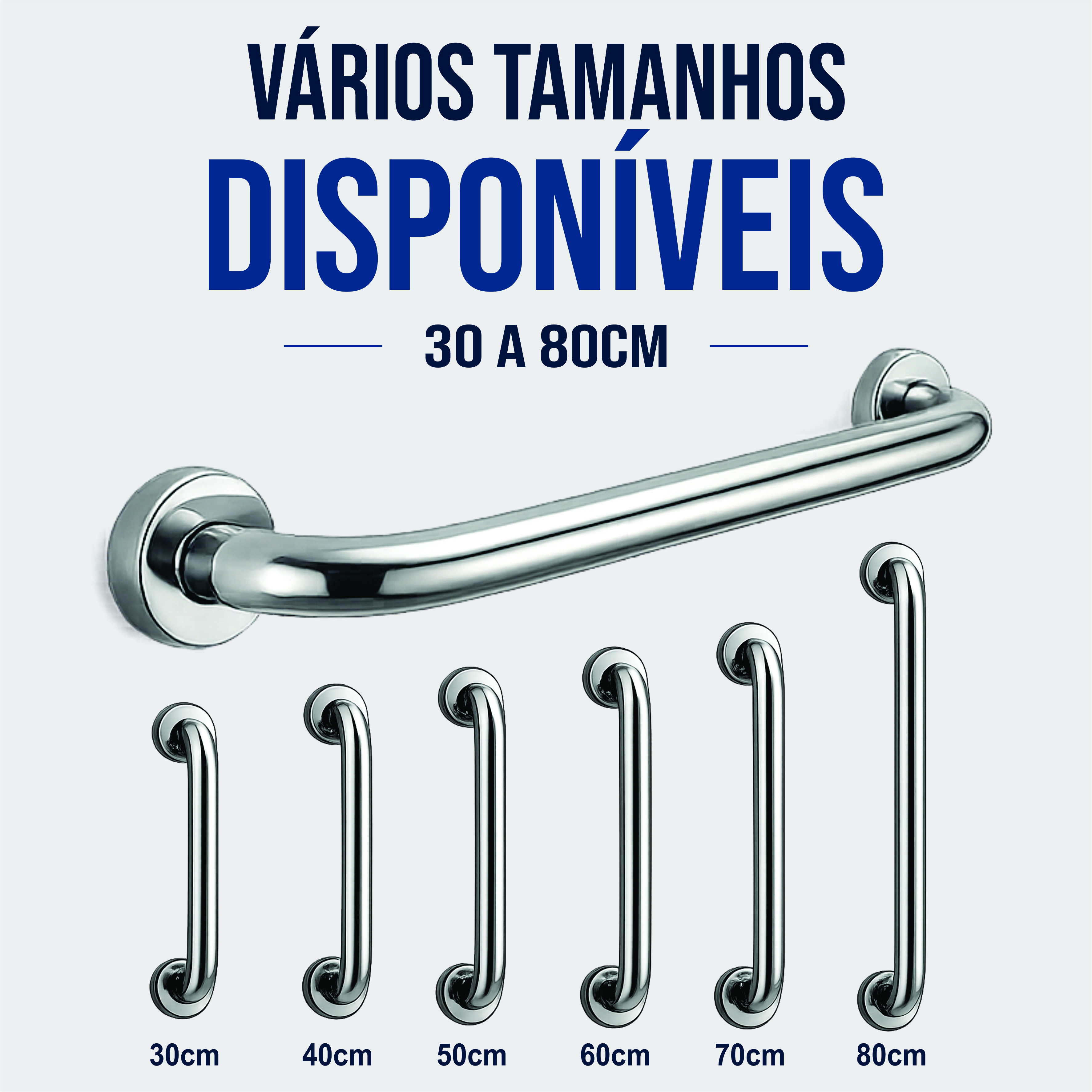 Miniatura 6 de Barra Apoio Reta INOX 40 cm 