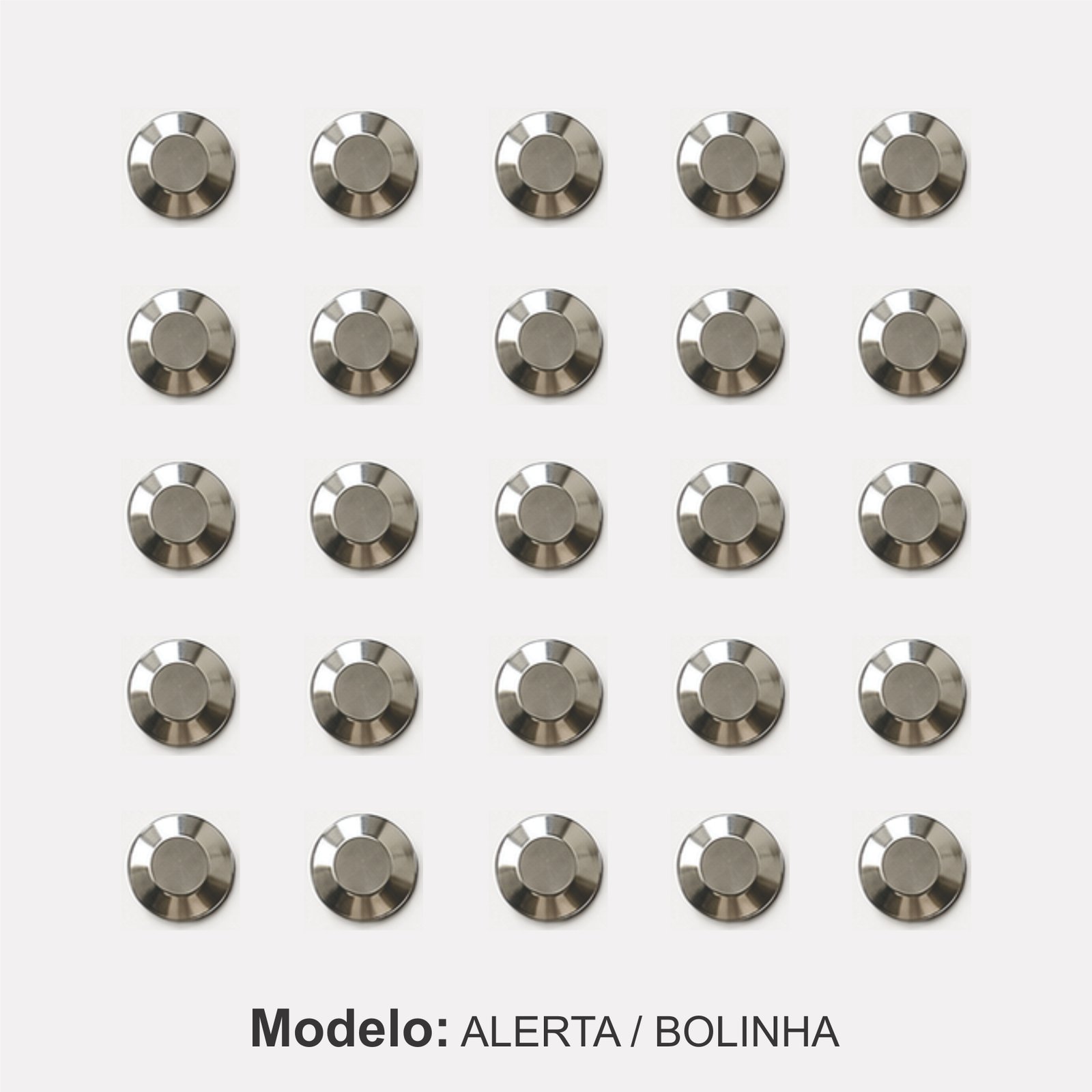 Miniatura 4 de Elemento Tátil Alerta Inox Liso Sem Adesivo