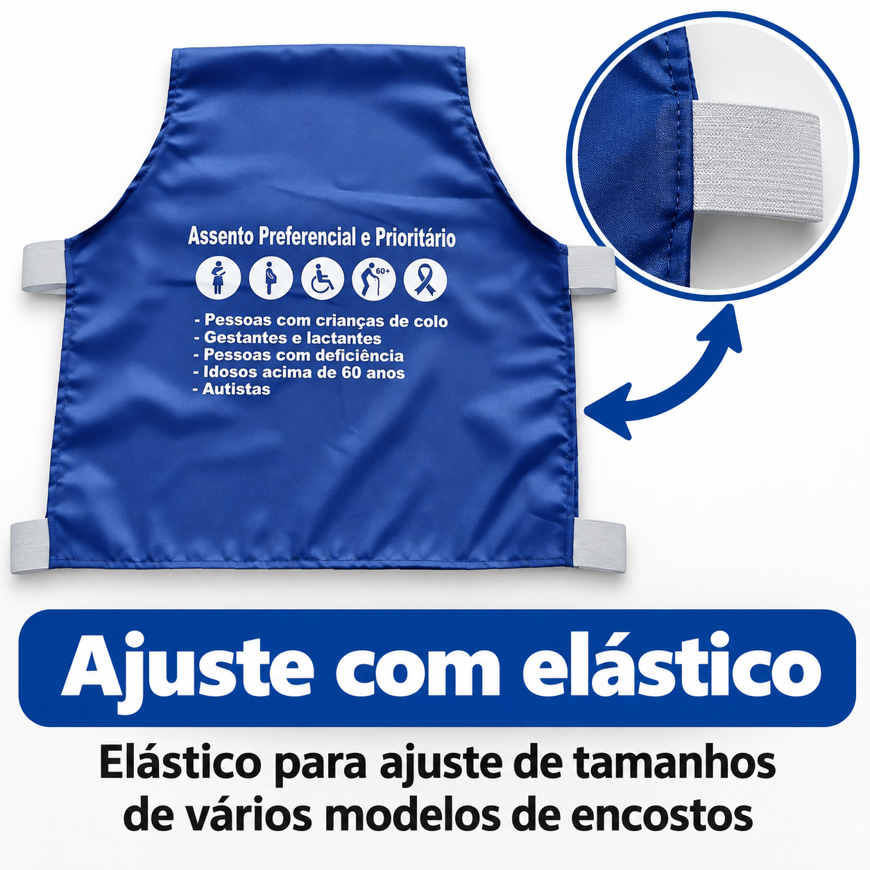 Miniatura 4 de Capa de Sinalização Cadeiras Preferenciais Azul